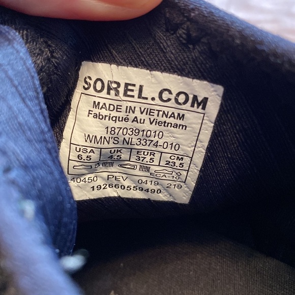 SOLD! SOREL Kinetic Sneak Black Slip on Sneakers sz 6.5 - Picture 8 of 8